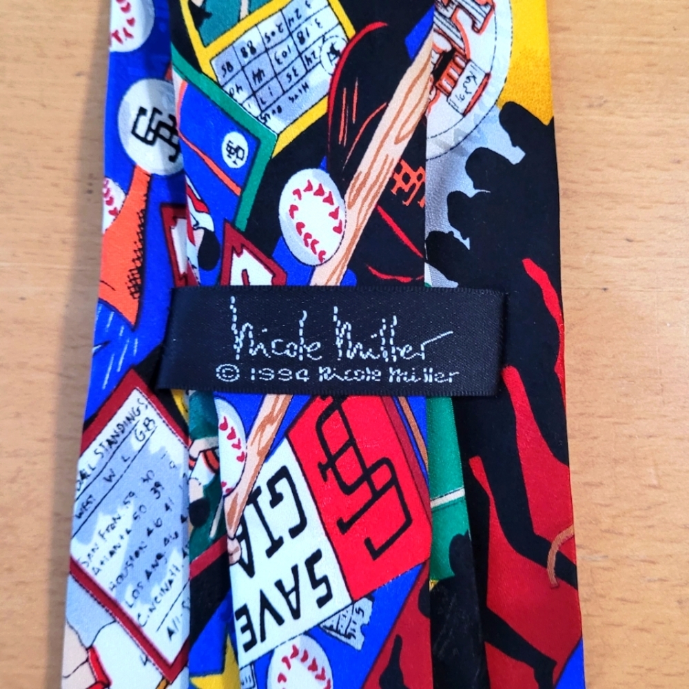 Nicole Miller 1993 San Francisco Giants Baseball Silk Tie – Save Our Giants